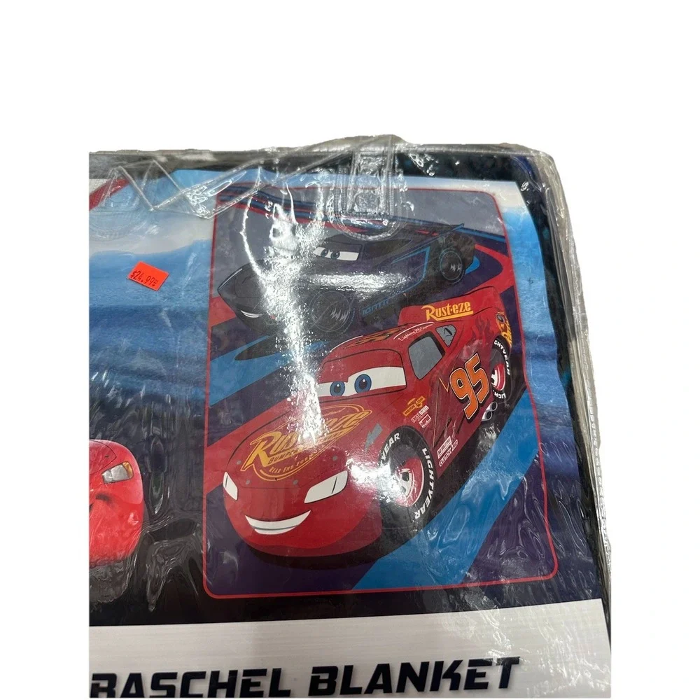 This is a Disney Pixar Cars Twin/Full Raschel Blanket